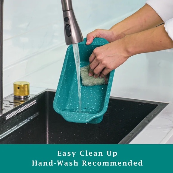 🌺 New Pioneer Woman Teal Blue Speckle 9”x5” Nonstick Aluminized Steel Loaf Pan - Picture 10 of 11